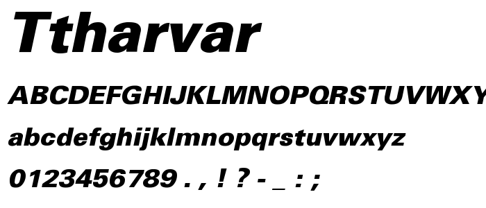 Ttharvar font