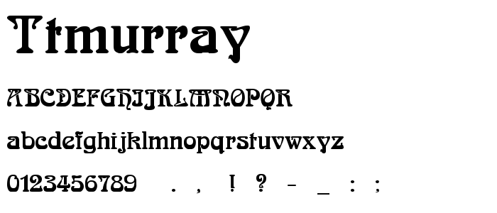 Ttmurray font