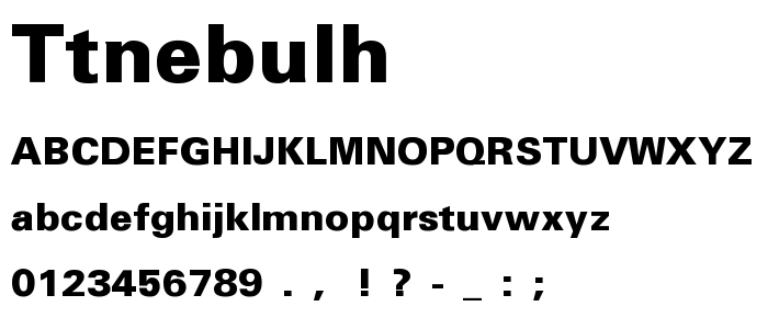 Ttnebulh font