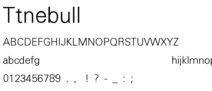 Ttnebull font