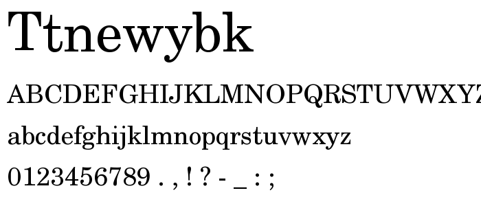 Ttnewybk font