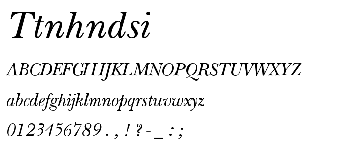 Ttnhndsi font