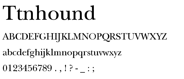 Ttnhound font