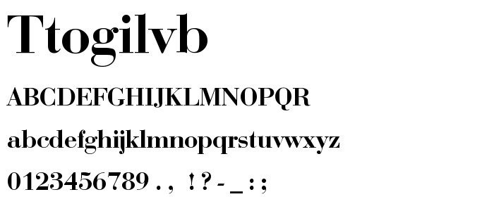 Ttogilvb font