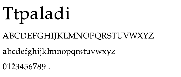 Ttpaladi font