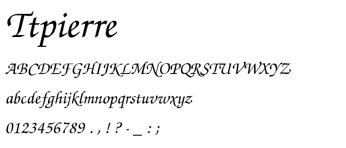 Ttpierre font