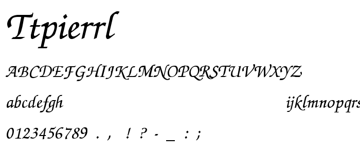 Ttpierrl font