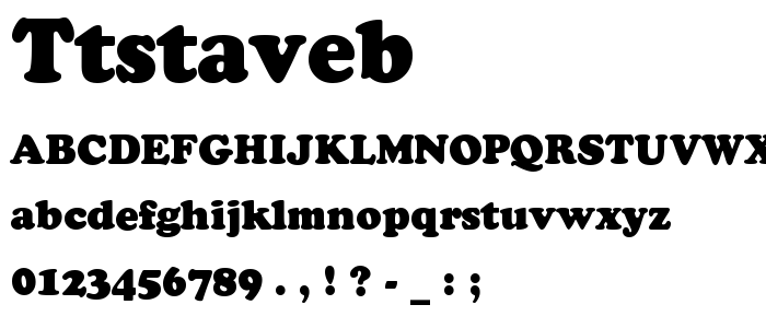 Ttstaveb font