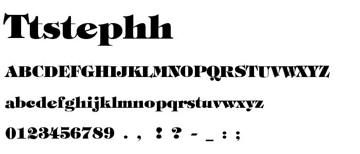 Ttstephh font