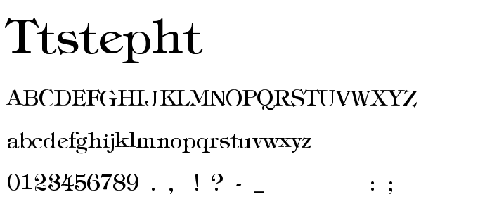 Ttstepht font