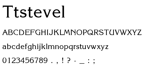 Ttstevel font