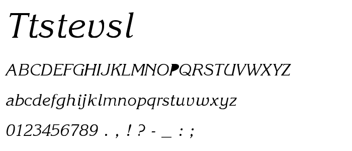 Ttstevsl font