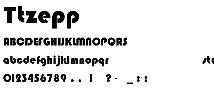 Ttzeppoh font