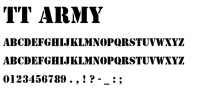 Tt_Army font