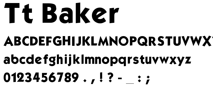 Tt_Baker font