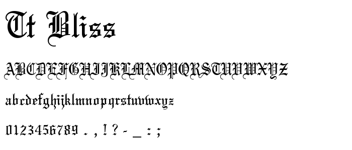 Tt_Bliss font