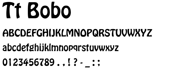 Tt_Bobo font