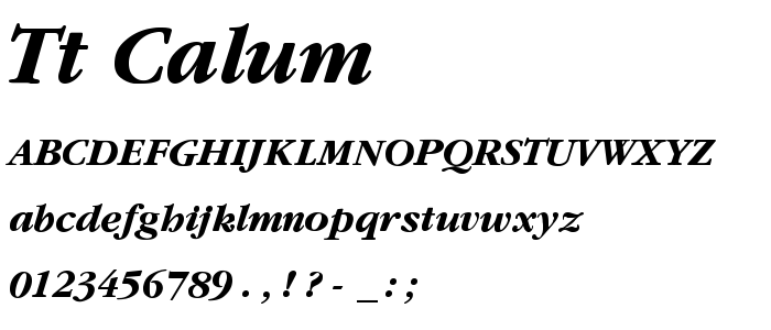 Tt_Calum font