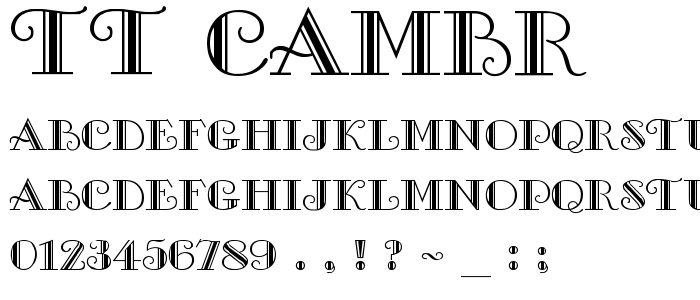 Tt_Cambr font