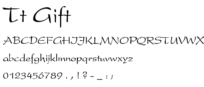 Tt_Gift font