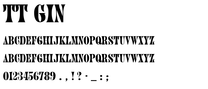 Tt_Gin font