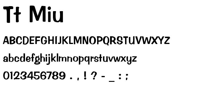 Tt_Miu font