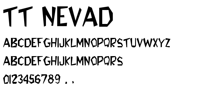 Tt_Nevad font