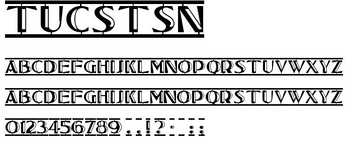 Tucstsn font