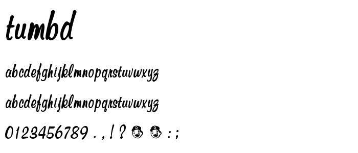 Tumbd font