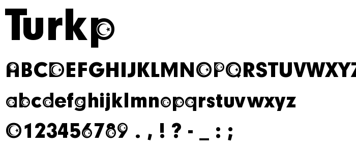 Turkp font