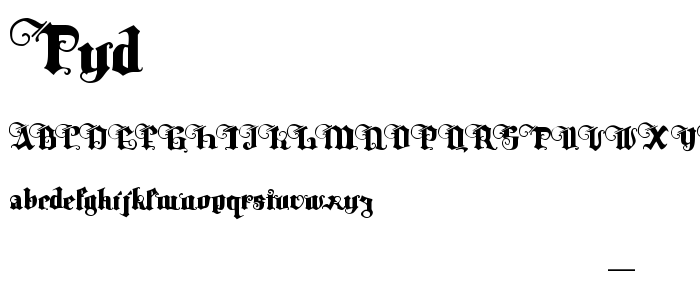 Tyd font