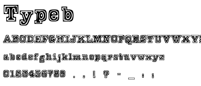 Typeb font