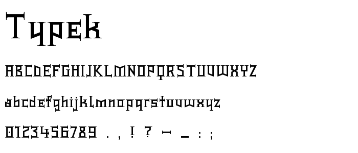 Typek font