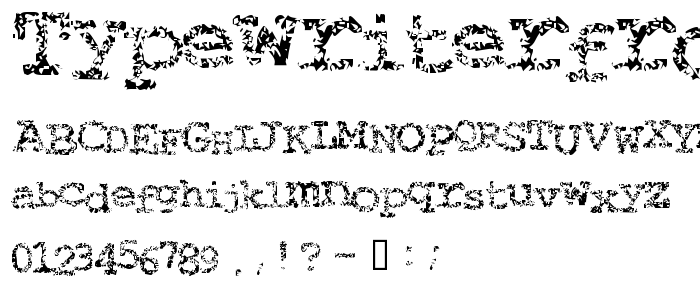 Typewriterfromhell font