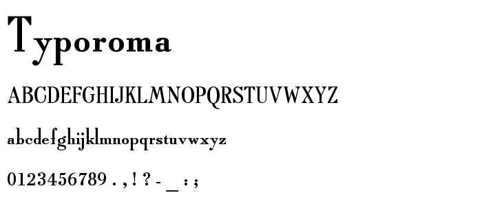 Typoroma font