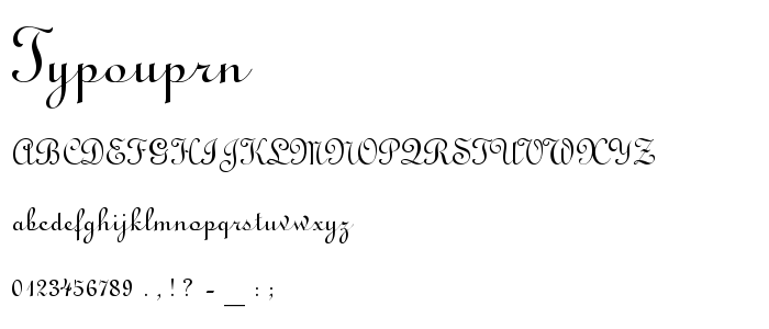 Typouprn font