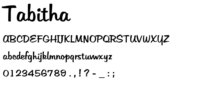 Tabitha font