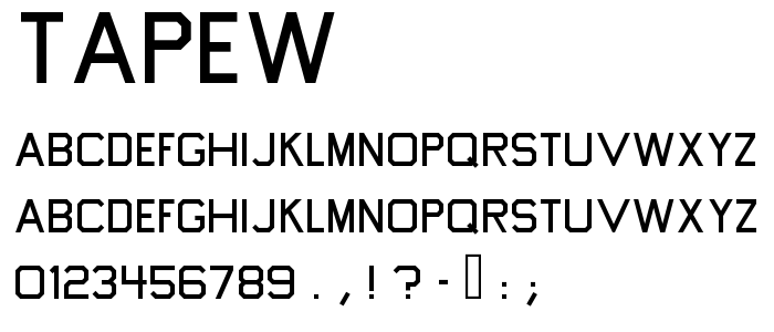 Tapew font