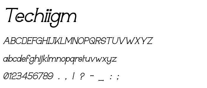 Techiigm font