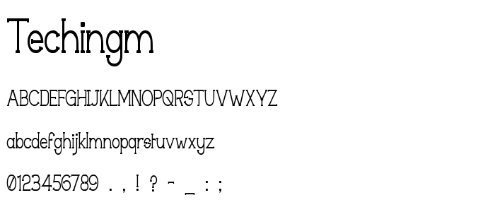 Techingm font