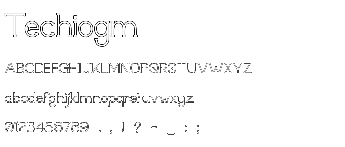 Techiogm font