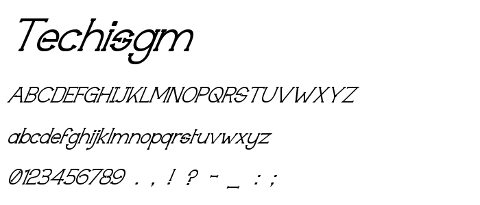 Techisgm font