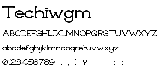Techiwgm font
