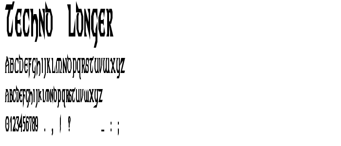 Techno_Longer font