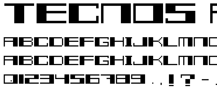 Tecnos_A font