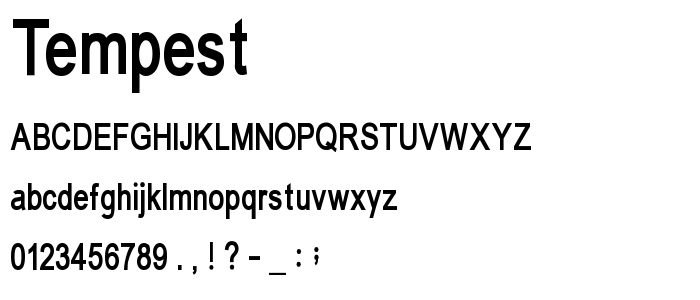 Tempest font