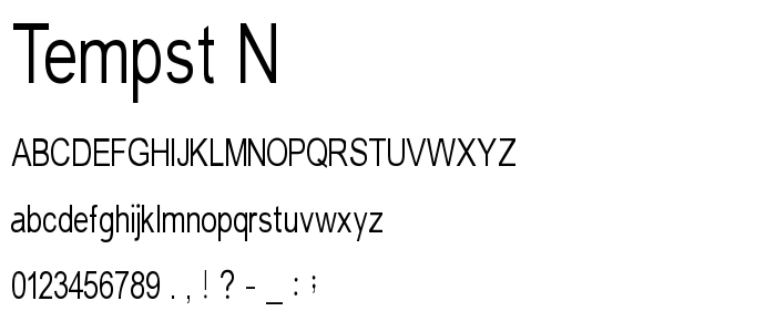 Tempst_N font