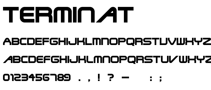 Terminat font