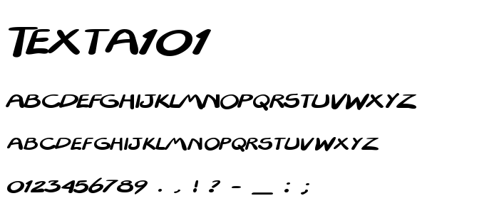 Texta101 font