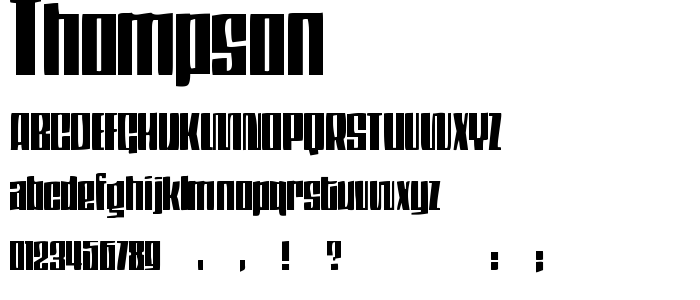Thompson font